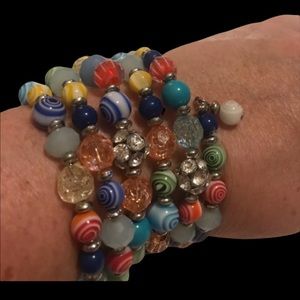 Beautiful multicolored wrap bracelet